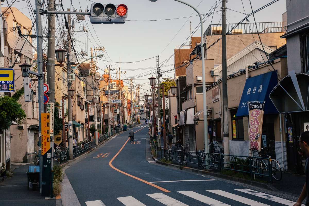 Street view of Bunkyo ward in Tokyo, Japan